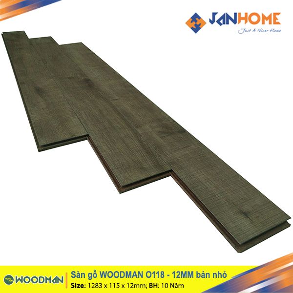 Sàn gỗ WOODMAN O118 12mm bản nhỏ