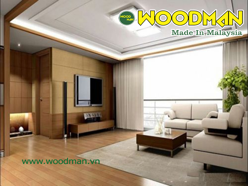Sàn gỗ  Malaysia lắp đặt phòng khách hiện đại sang trọng